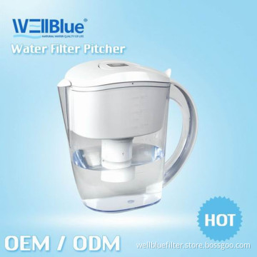 Wellblue Enhanced Ion Exchange Resin Drinking Water Purifier Pitcher with FDA, CE, RoHS (L-PF601)